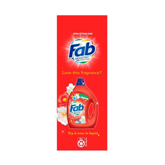 FAB Ultra Laundry Powder Sunshine Fresh Top & Front - 2kg