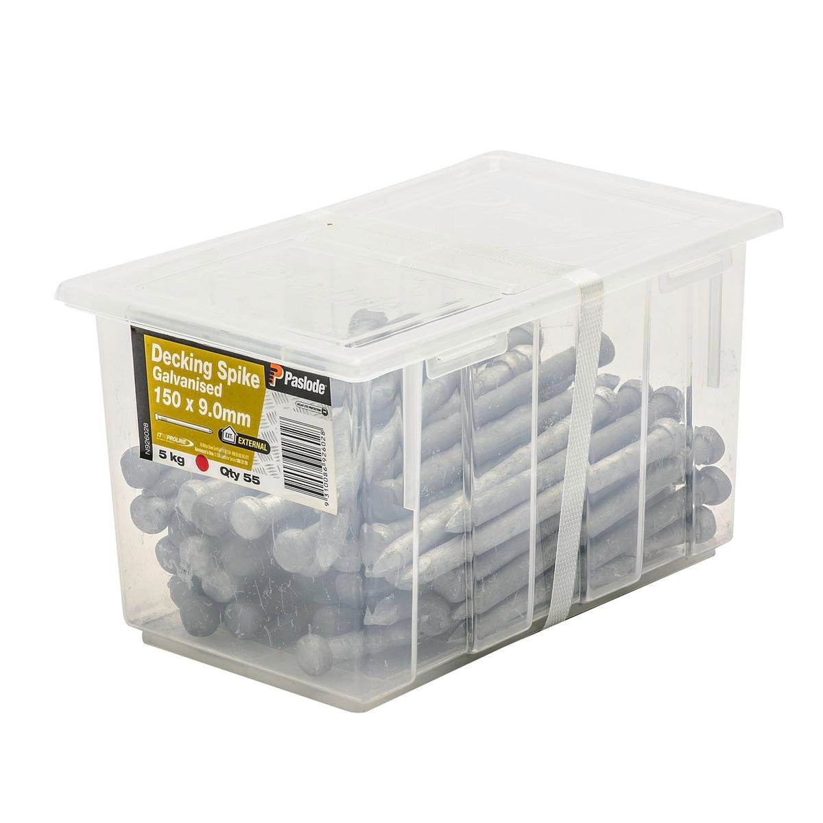 Paslode Decking Spikes 150mm x 9mm Galvanised Steel Corrosion Resistant