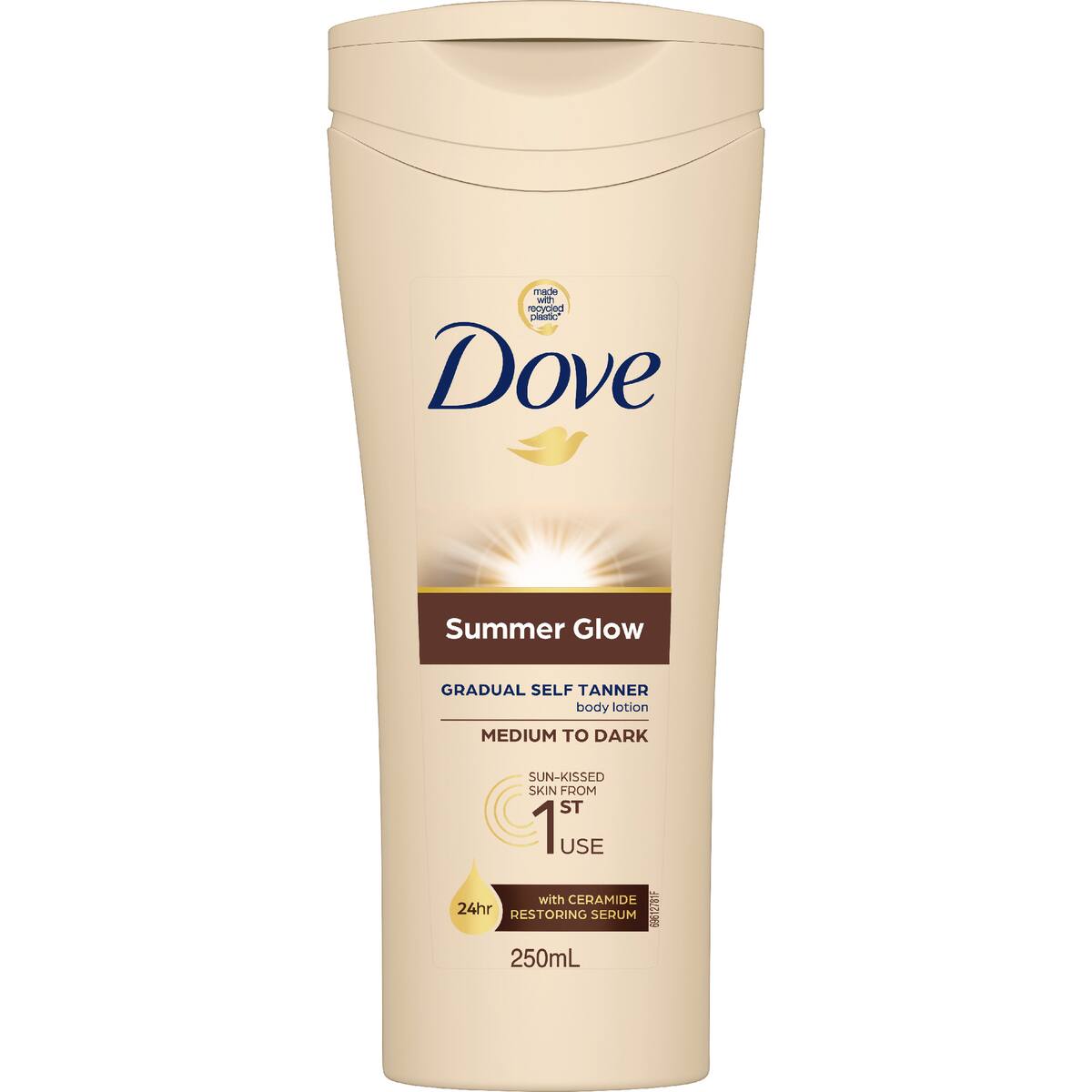 Dove Summer Glow Body Lotion Self Gradual Tanner Medium To Dark 250ml