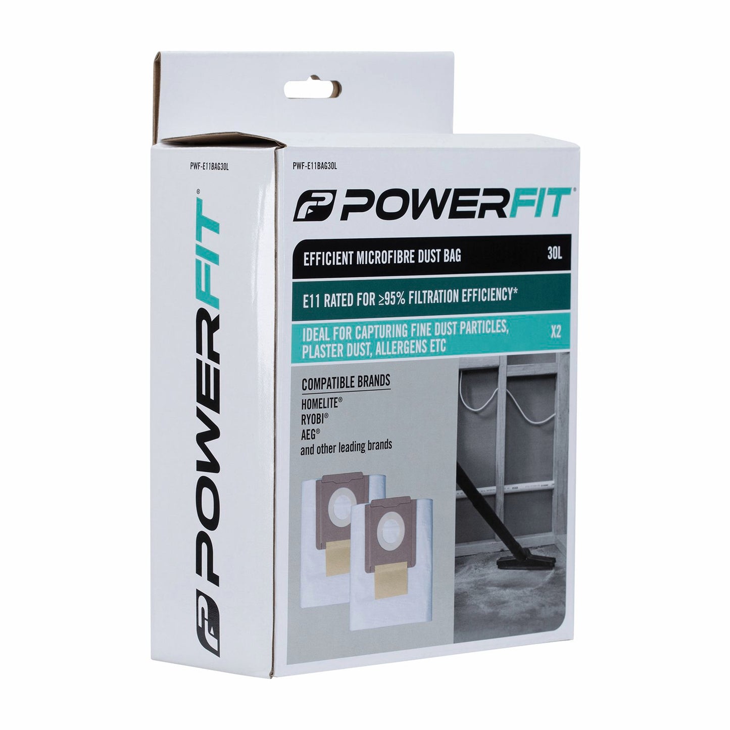 Powerfit E11 Dust Bag - 30L - 2 Pack