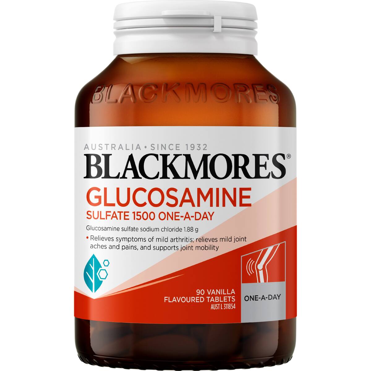 Blackmores Glucosamine Sulfate 1500 One-a-day Vanilla Tablets 90 Pack