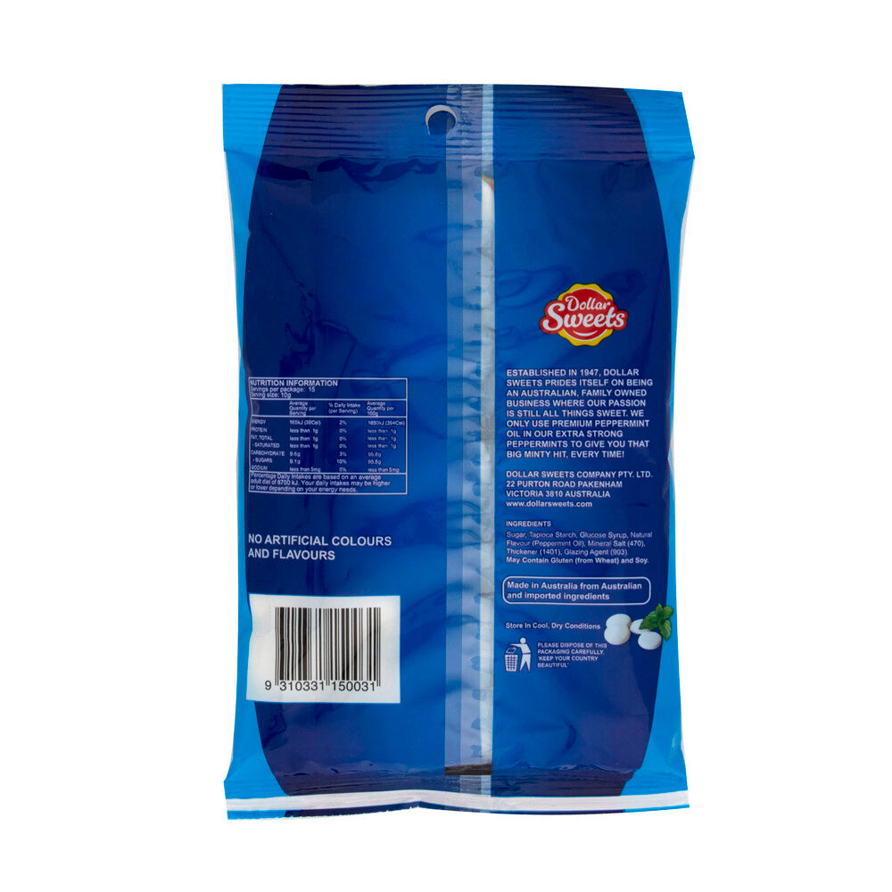 Dollar Sweets Extra Strong Peppermints - 150g