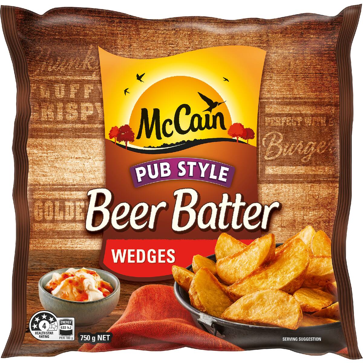 Mccain Beer Batter Wedges 750g