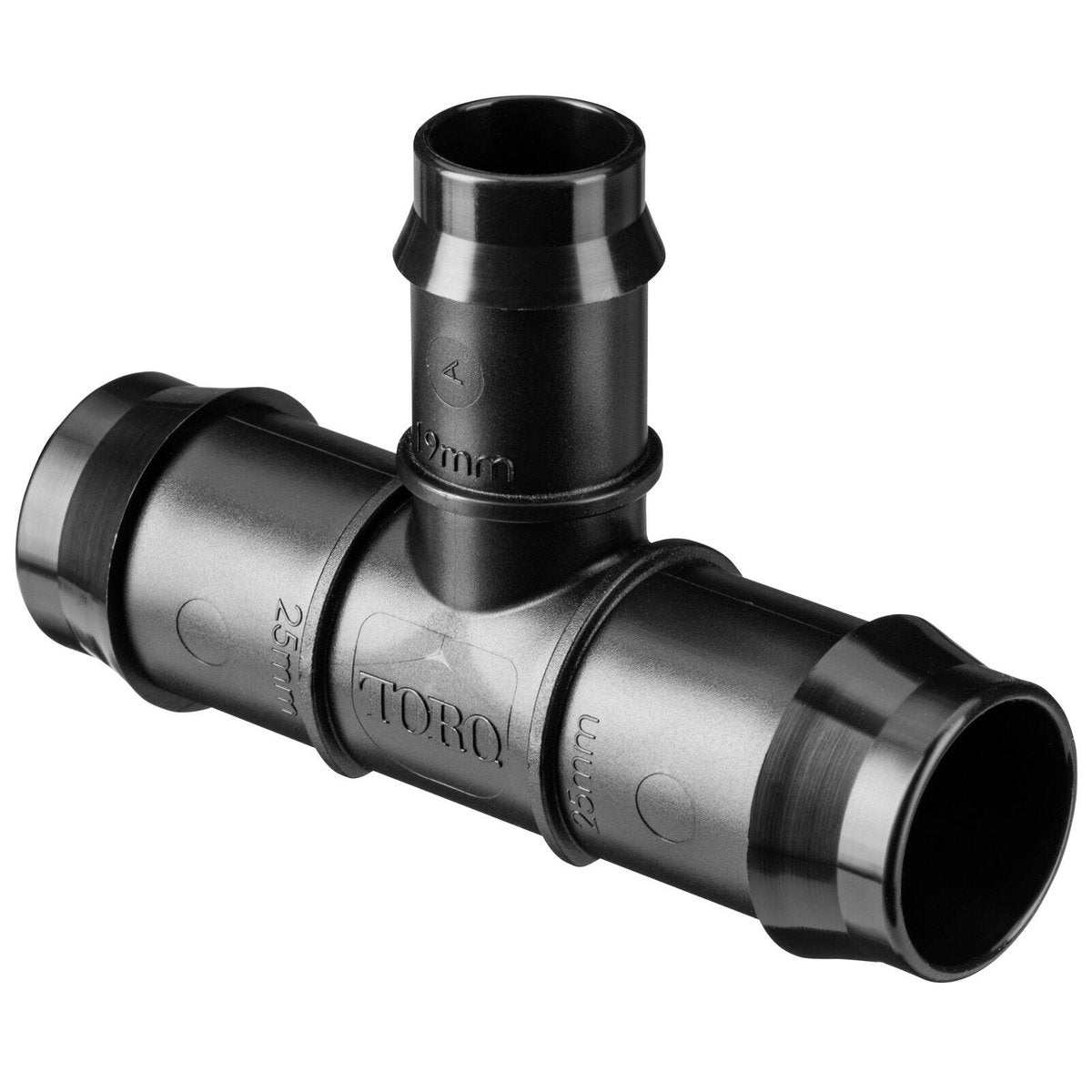 Toro Barbed Reducing Tee 25 x 19mm Polypropylene UV Stabilised