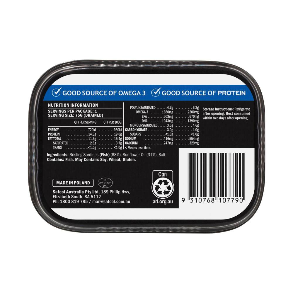 Safcol Brisling Sardines Oil - 110g