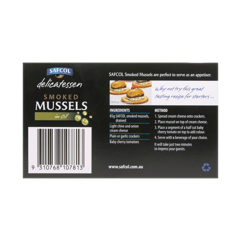 Safcol Smoked Mussels In Oil | 85g