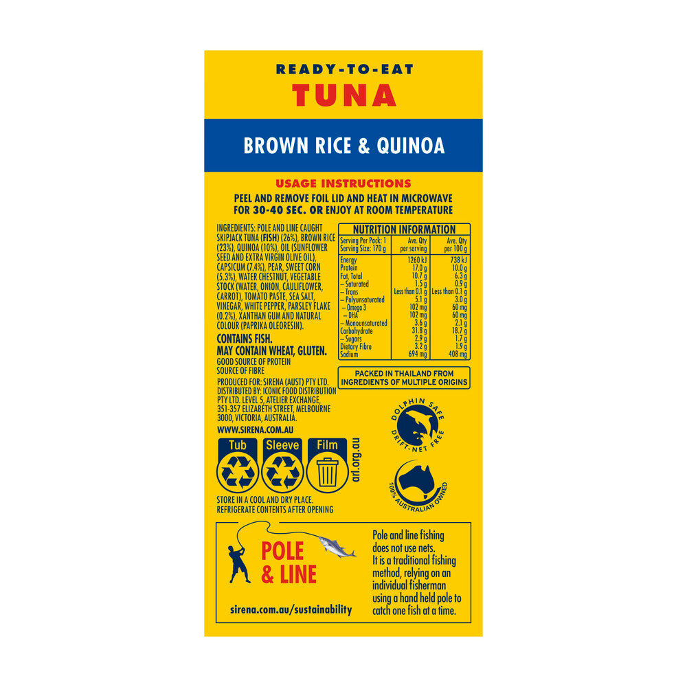 Sirena Brown Rice & Quinoa With Tuna | 170g