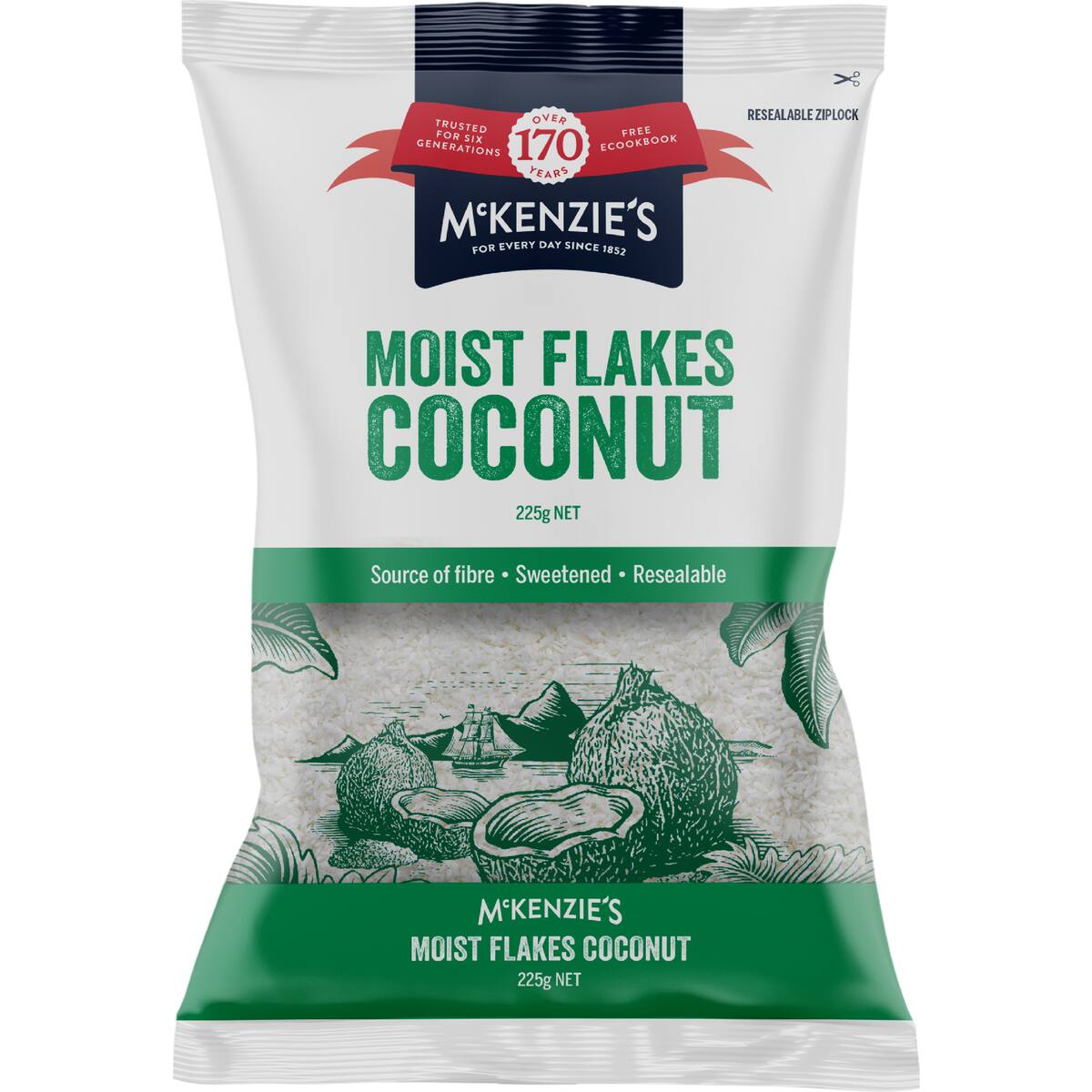 Mckenzie's Coconut Moist Flakes 225g