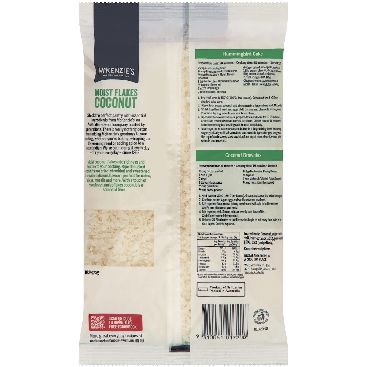 McKenzie's Coconut Moist Flakes 225g