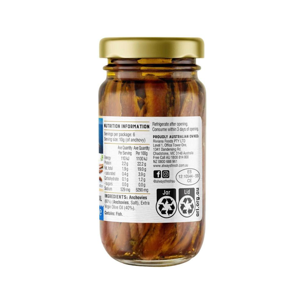Always Fresh Flat Anchovies In Olive Oil - 100g