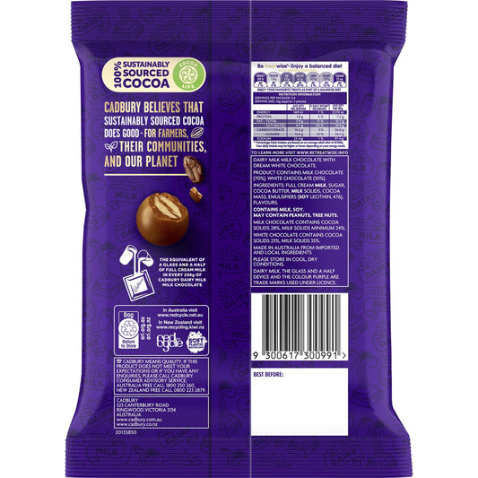 Cadbury Dairy Milk Top Deck Chocolate Bites Snack & Share Bag 135g