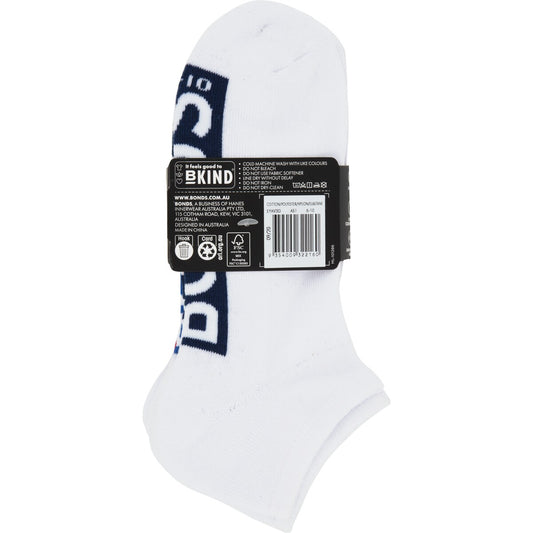 Bonds Socks Mens Lowcut Size 6-10 Assorted 3 Pack