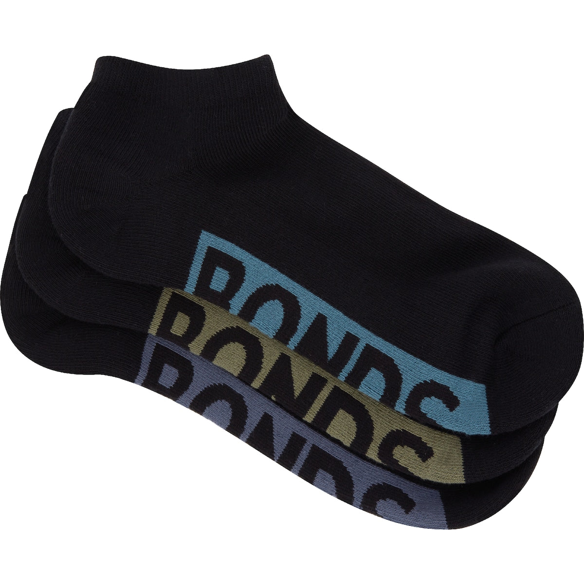 Bonds Mens Low Cut Socks Size 6-10 Assorted 3 Pack
