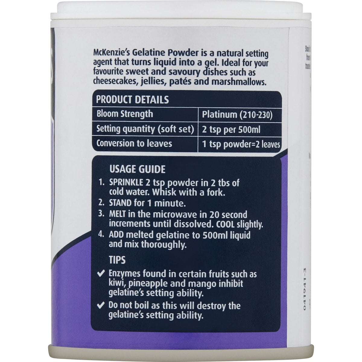 McKenzie's Baking Aids Gelatine 100g