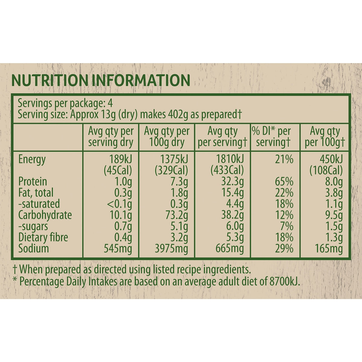 Continental Recipe Base Shepherds Pie 50g