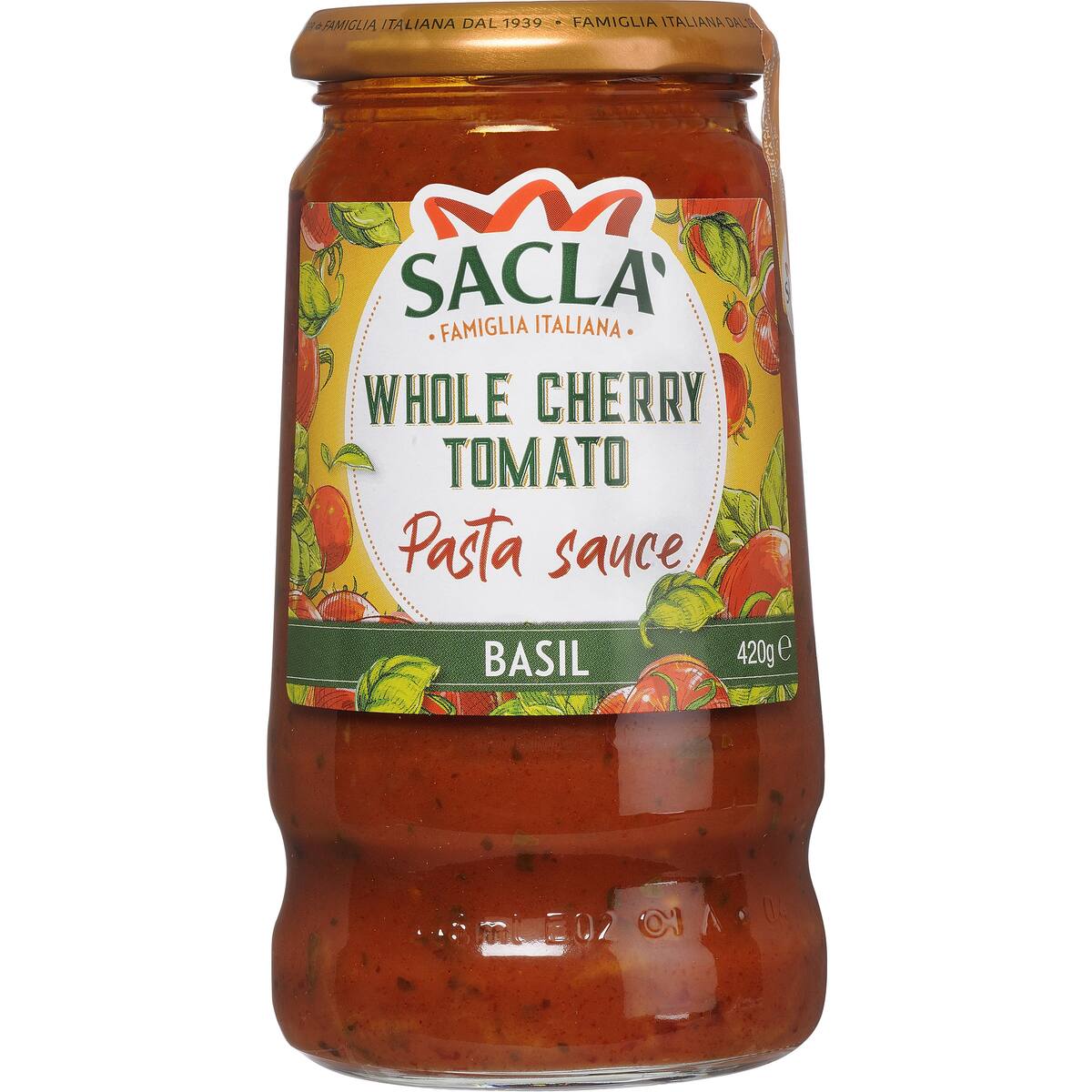 Sacla Cherry Tomato & Basil Pasta Sauce 420g