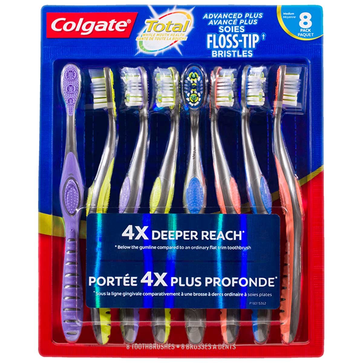 Colgate Gentle Floss Tip 360° Manual Toothbrush 61024426 8 Pack