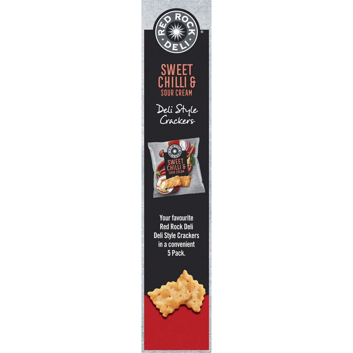 Red Rock Deli Sweet Chilli & Sour Cream Deli Style Crackers Multipack 130g