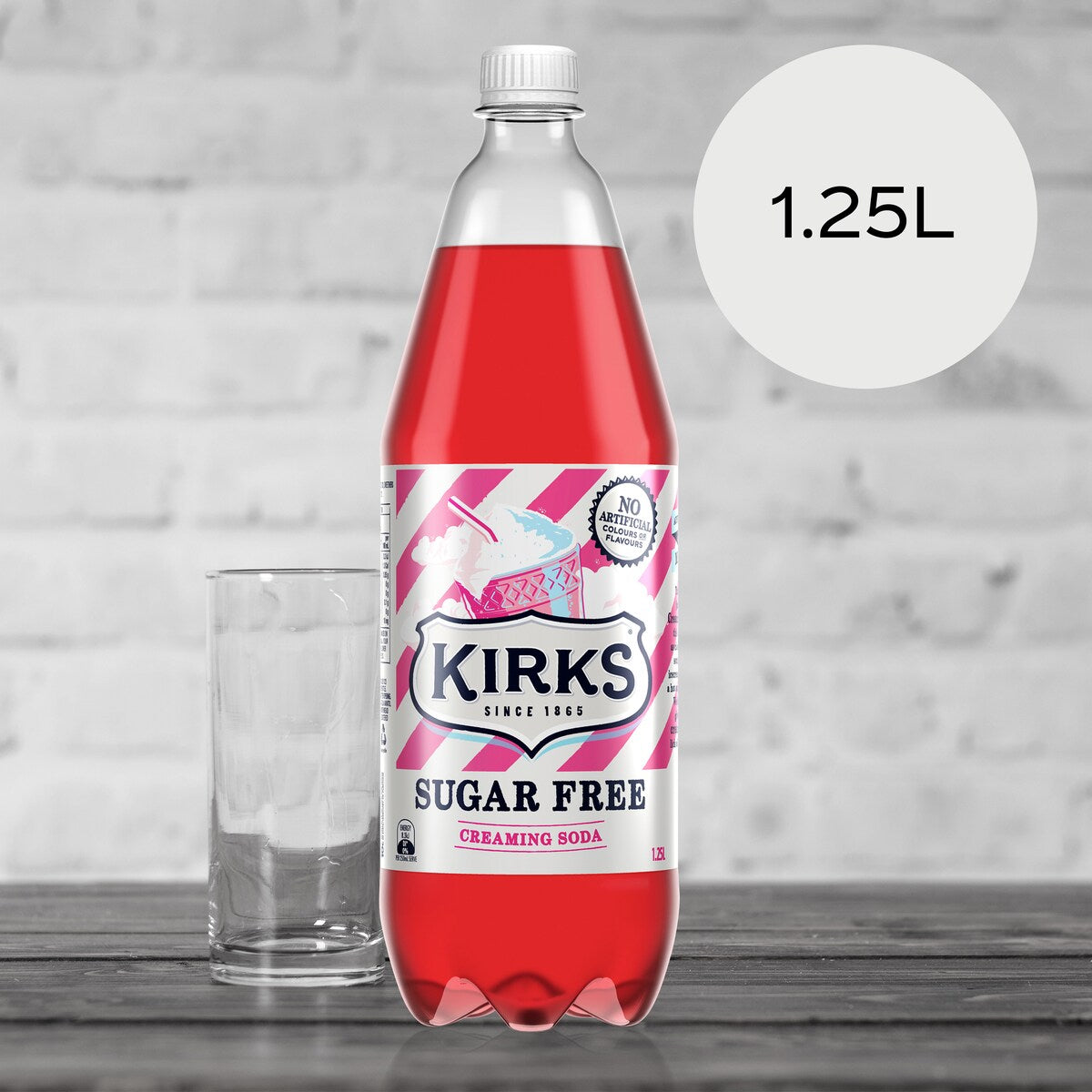 Kirks Sugar Free Creaming Soda Soft Drink Bottle 1.25L