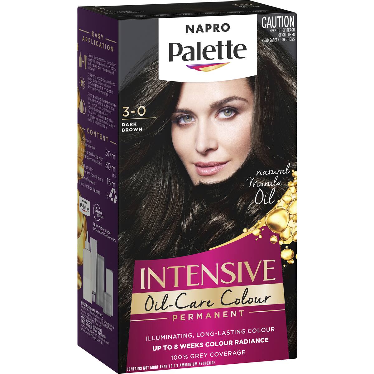 Napro Palette Intensive Oil-care Permanent Hair Colour Dark Brown Each