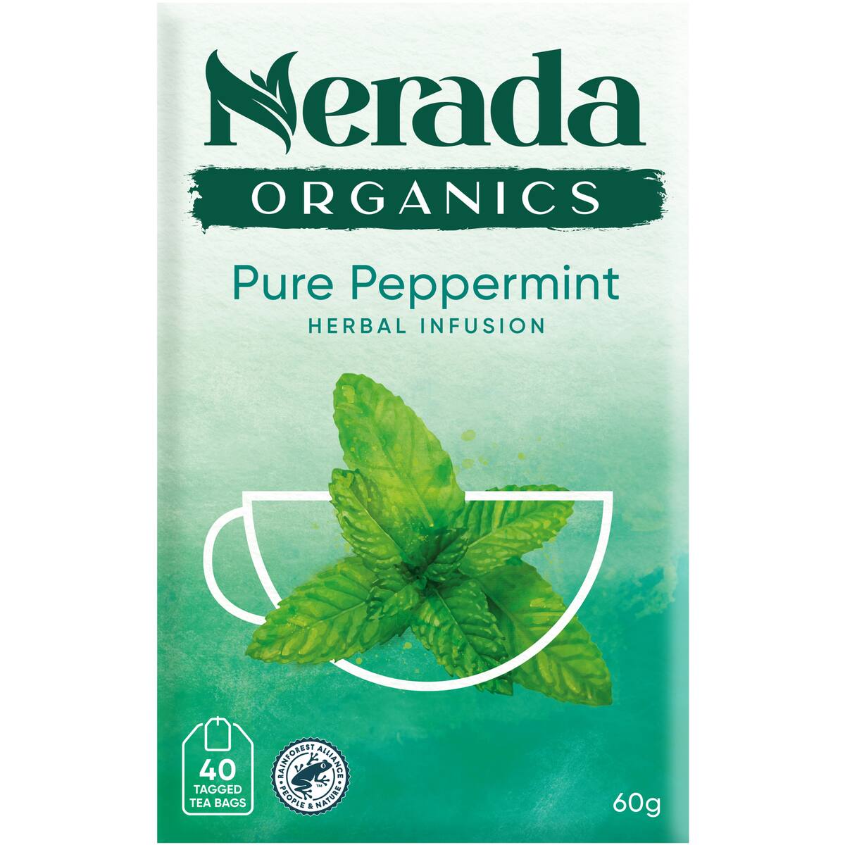 Nerada Organic Peppermint Tea Bags 40 Pack