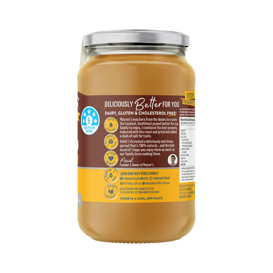 Mayver's Smooth Dark Roast Natural Peanut Butter - 375g