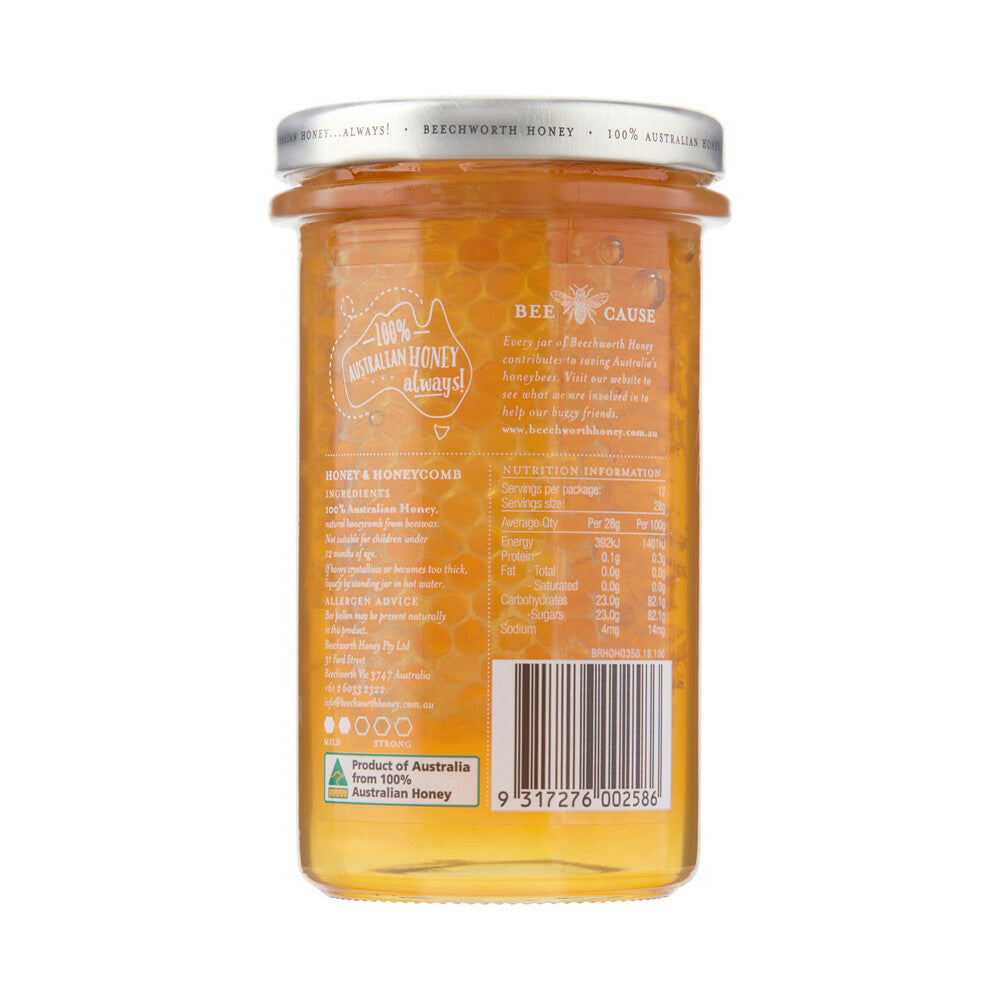 Beechworth Bee Raw Honey & Honeycomb - 350g