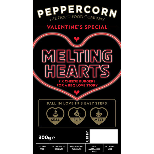 Peppercorn Melting Hearts Burger 300g
