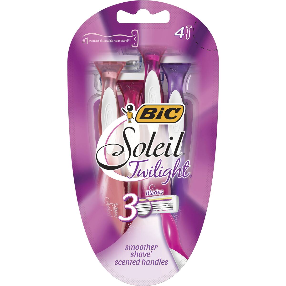 Bic Razor Disposable Soleil Twilight Lavender 4 Pack