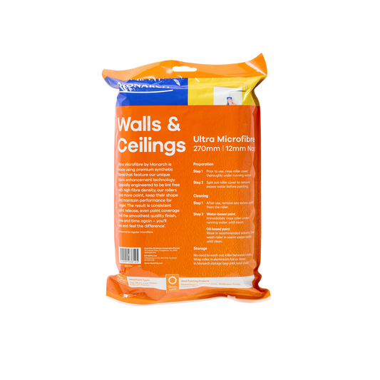 Monarch Walls & Ceiling Ultra Microfibre Roller Covers 270mm 3 Pack