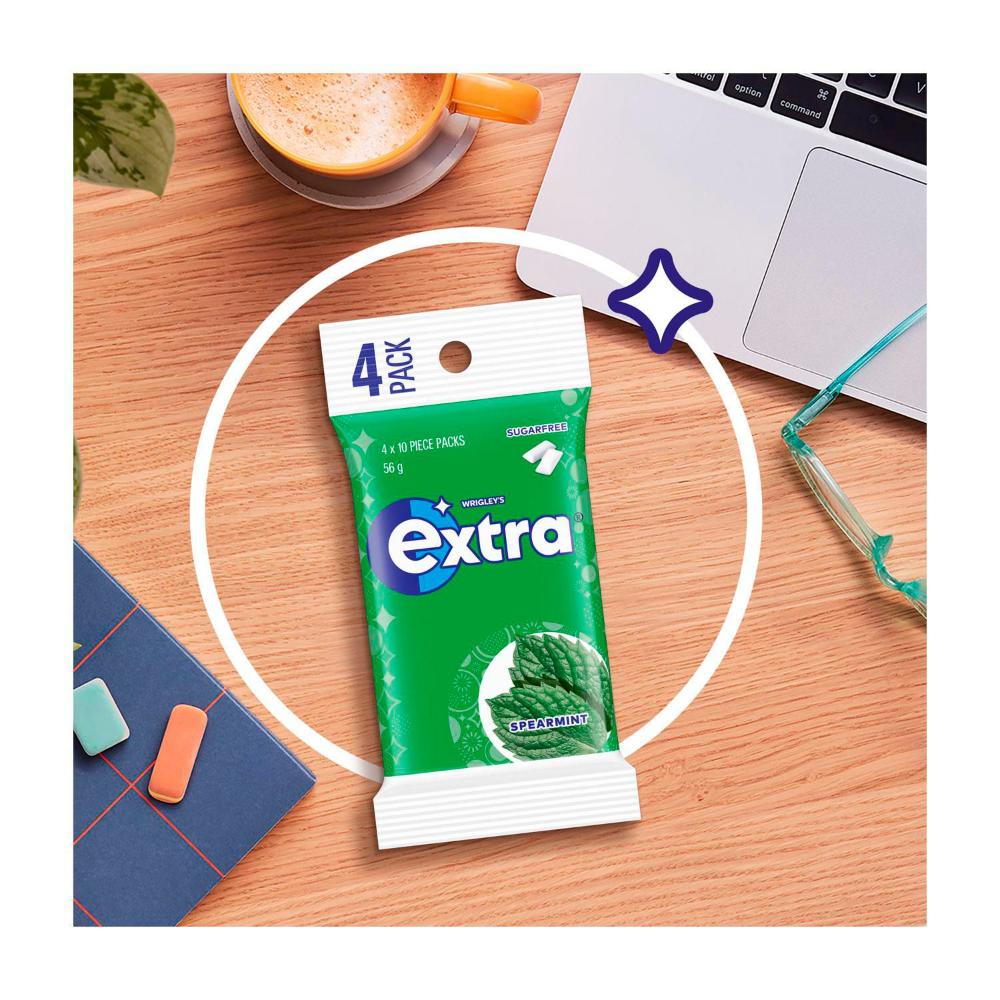 Extra Spearmint Sugar Free Chewing Gum 4x14g - 56g