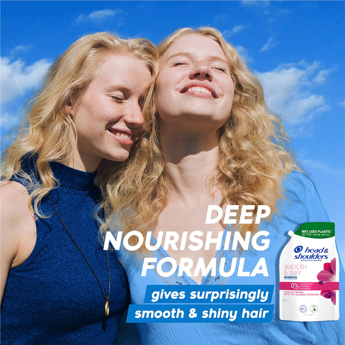 Head & Shoulders Smooth & Silky Refill Shampoo 1.1L