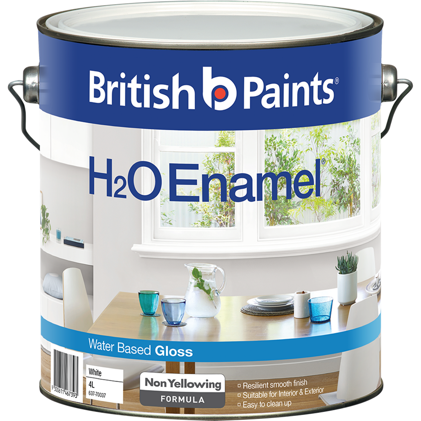 British Paints H2O Enamel Gloss - 4L