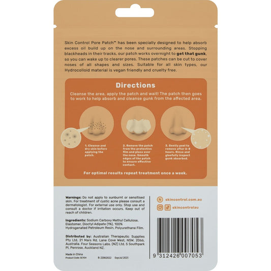 Skin Control Pore Patch For The Nose 6 Pack