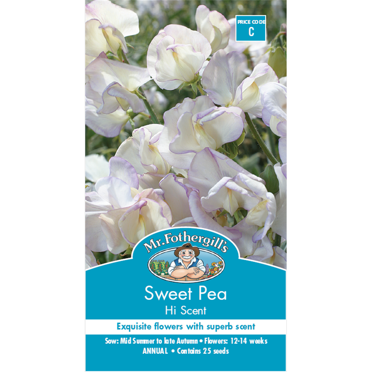 Mr Fothergill Sweet Pea Flower Seeds 180cm Seeds Fragrant Climber