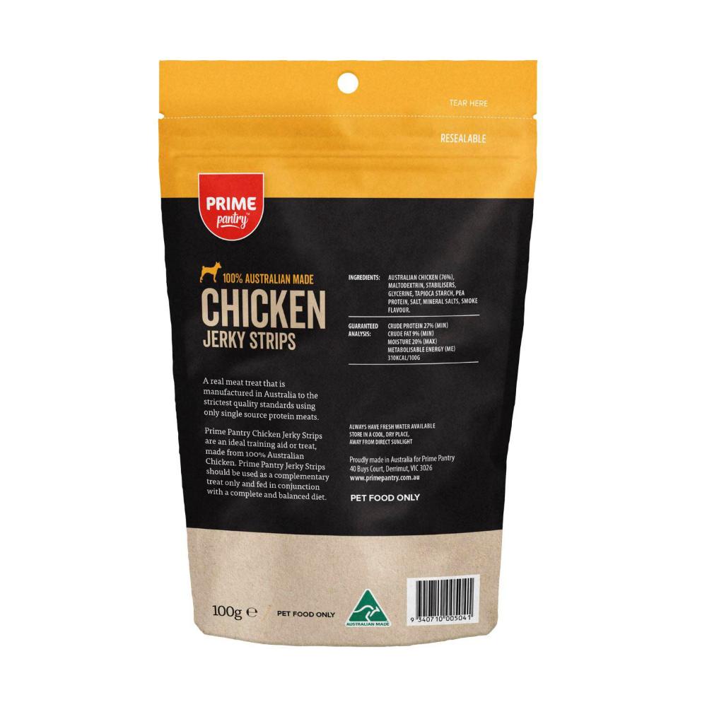 Prime Pantry Jerky Dog Treat Chicken - 100g