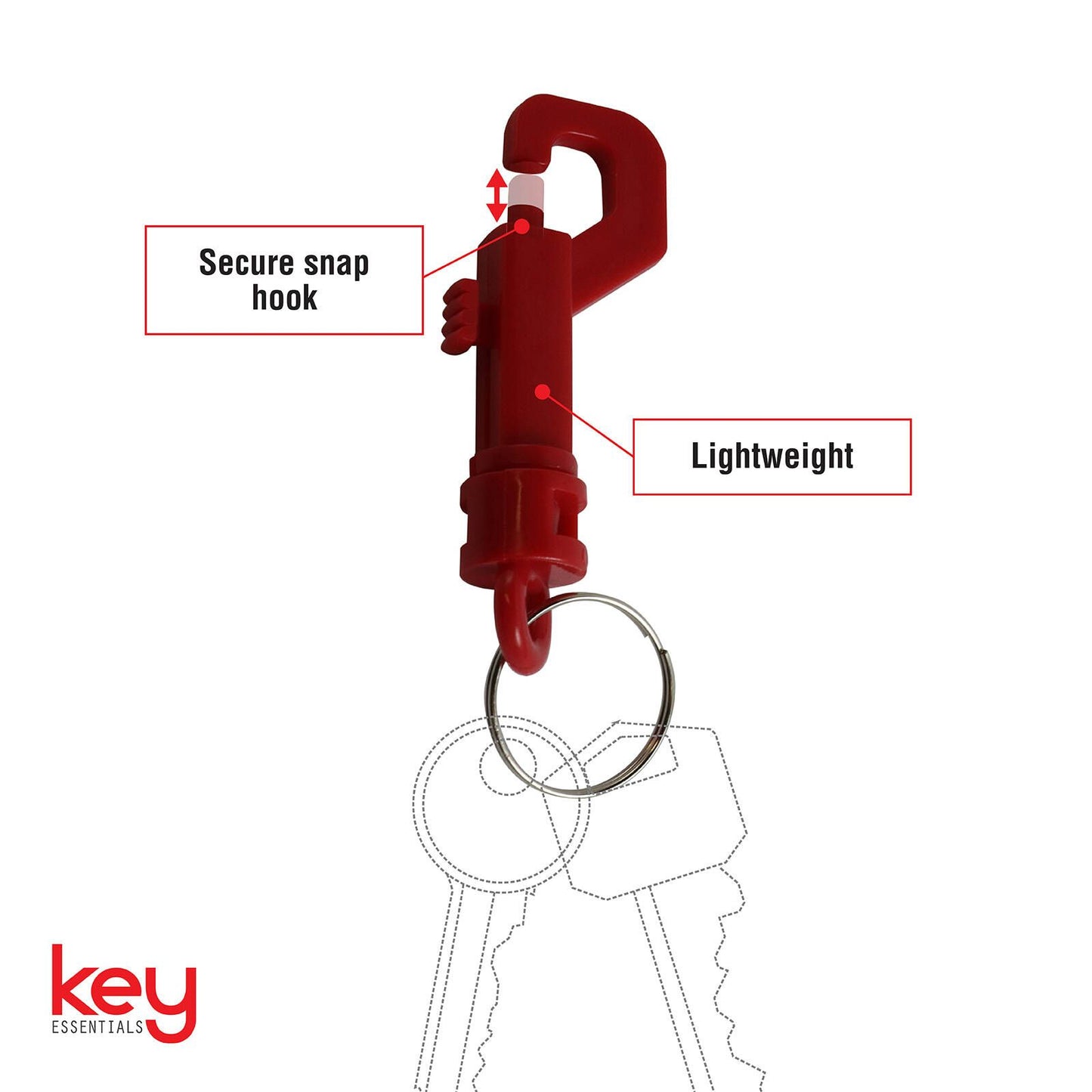 Key Essentials Plastic Snaphook Key Ring