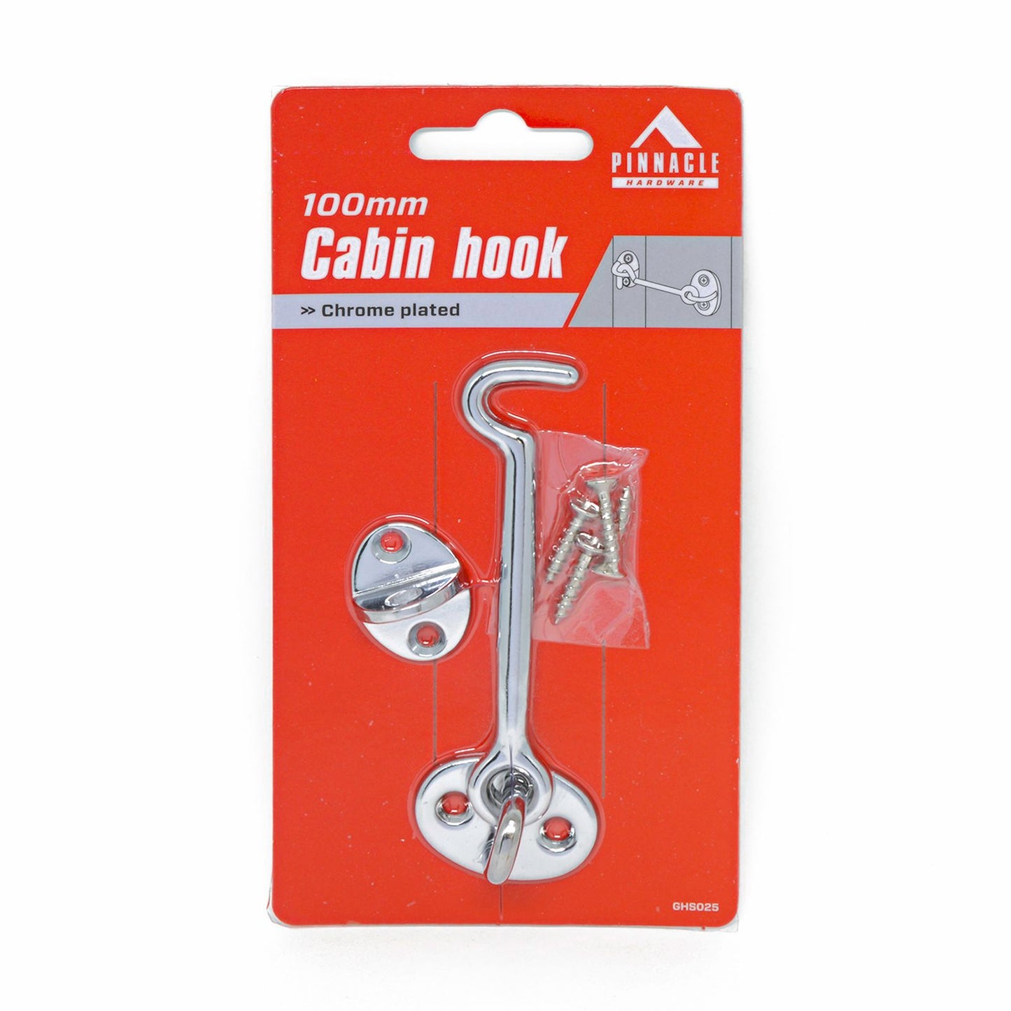 Pinnacle Cabin Hook - 100mm - Chrome