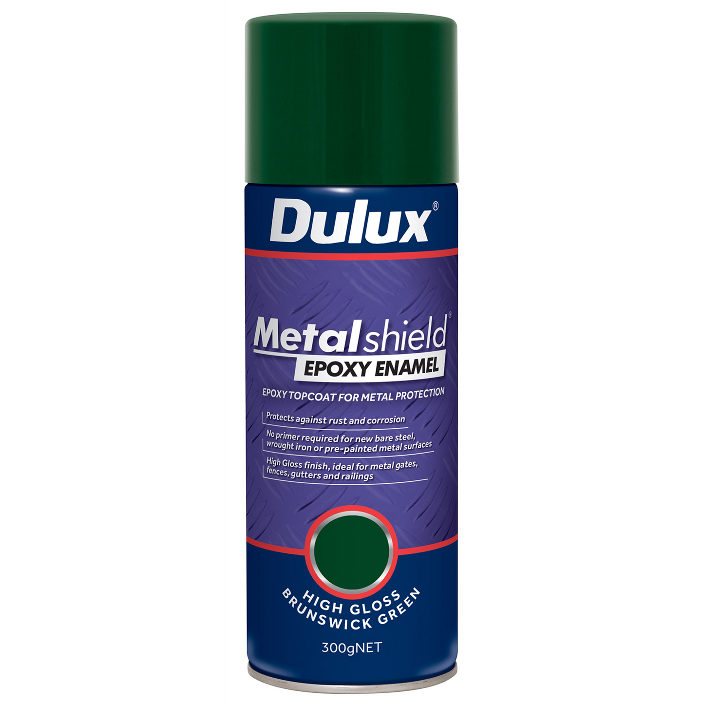 Dulux Metalshield Epoxy Enamel Gloss Spray Paint - 300g - Brunswick Green