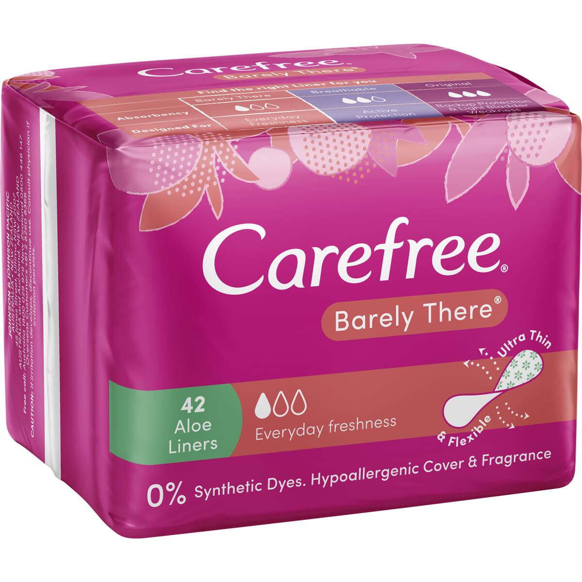 Carefree Barely There Scented Aloe Liners 42 Pack