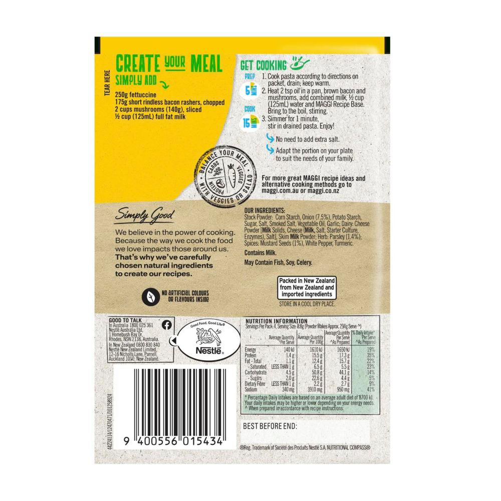 Maggi Dry Recipe Base Creamy Carbonara - 35g