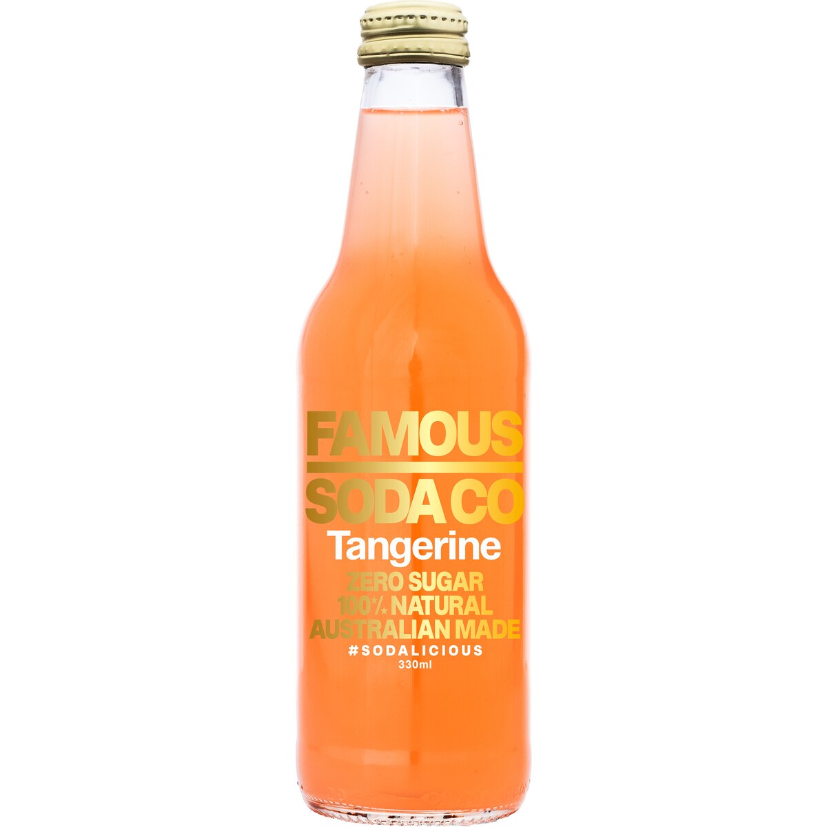 Famous Soda Co Zero Sugar Tangerine 330mL