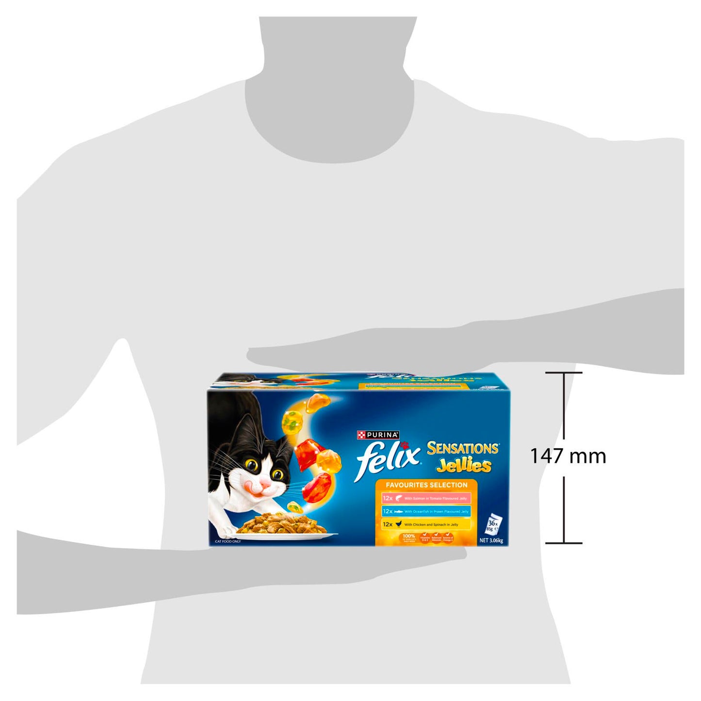 Felix Sensations Jellies Favourites Wet Cat Food - 85g - 36 Pack