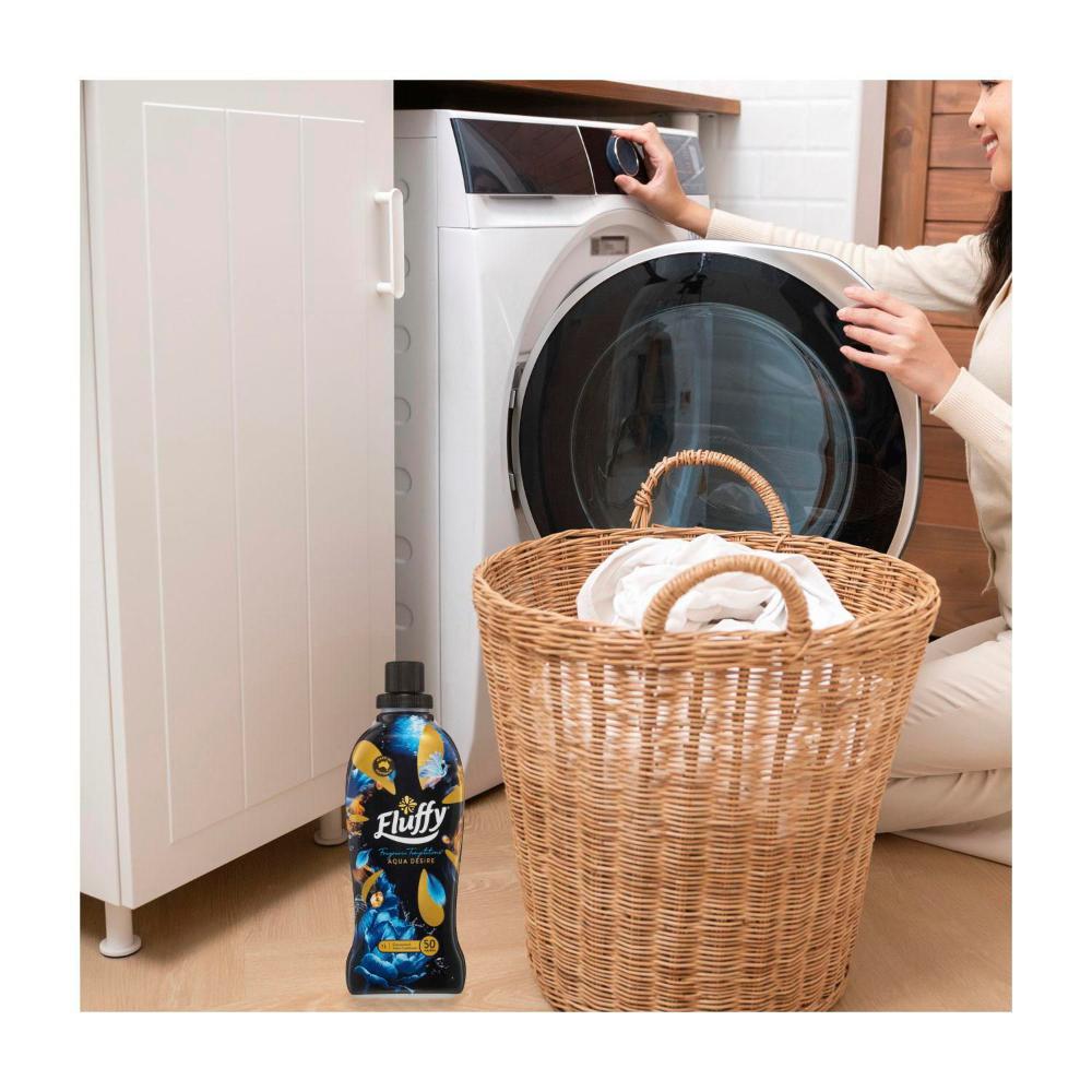 Fluffy Concentrate Liquid Fabric Softener Conditioner Fragrance Temptations Aqua Desire - 1L