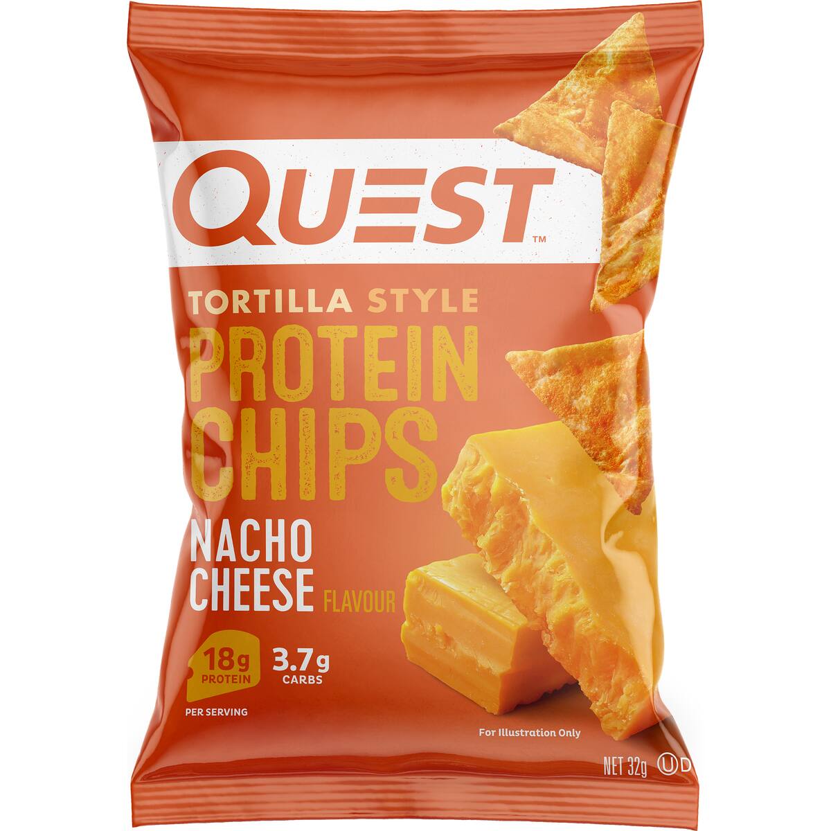 Quest Tortilla Style Protein Chips Nacho Cheese Flavour 32g