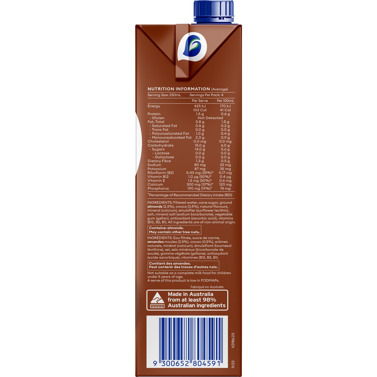 So Good Chocolate Almond Milk 1l