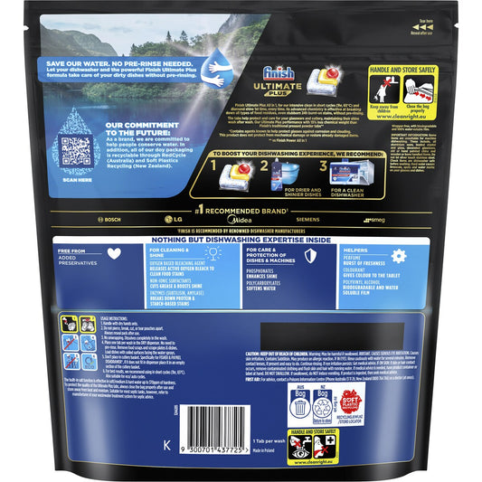 Finish Ultimate Plus Lemon Sparkle Dishwasher Tablets 56 Pack Each