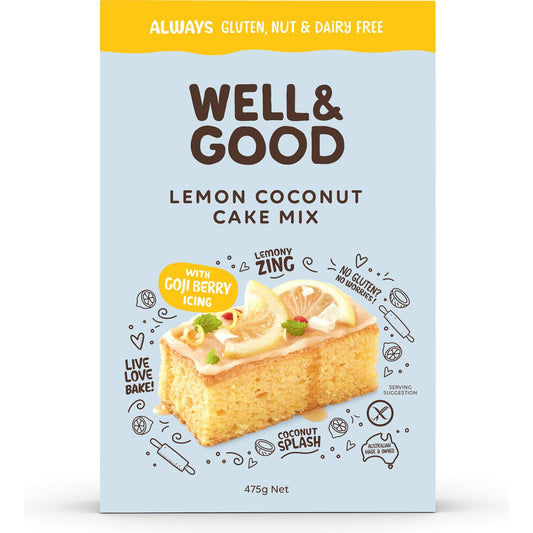 Well & Good Lemon Coconut Cake Mix 475g