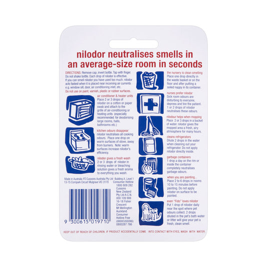 Nilodor Concentrated Deodoriser Odour Neutralising Eliminator Air Freshe ... 7.5mL