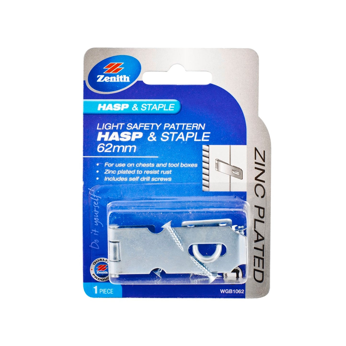 Zenith Hasp and Staple - 62mm